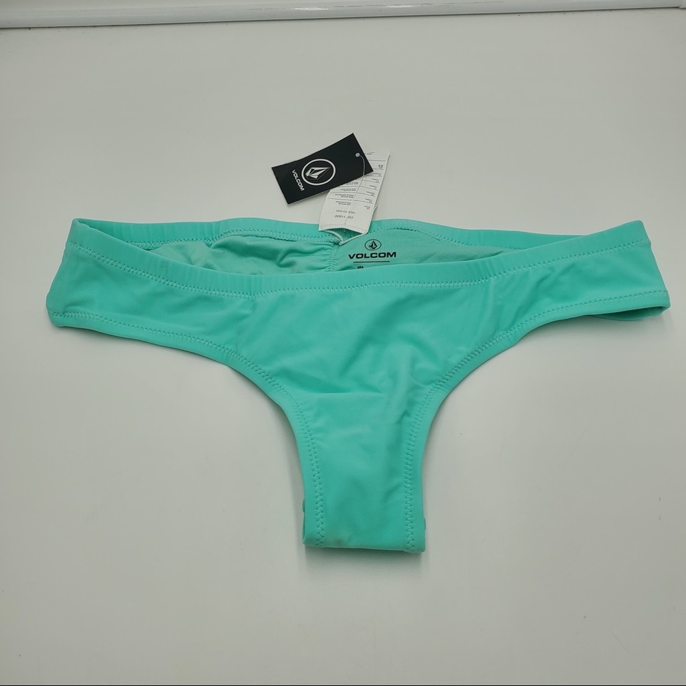 Volcom Brazilian Bikini Bottom Runched Skimpy Swim